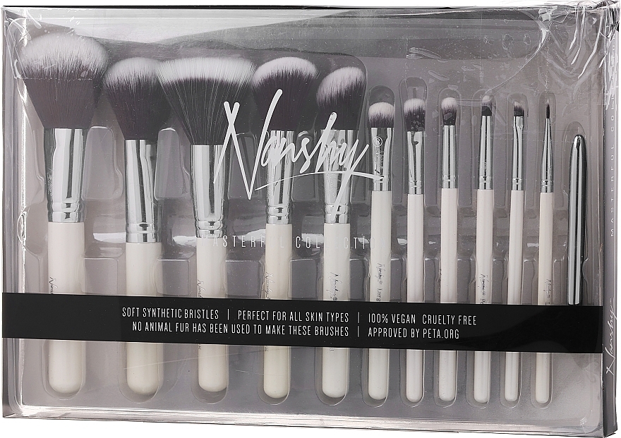 PRZECENA! Zestaw pędzli do makijażu - Nanshy Masterful Collection Pearlescent White Brush Set * — Zdjęcie N2