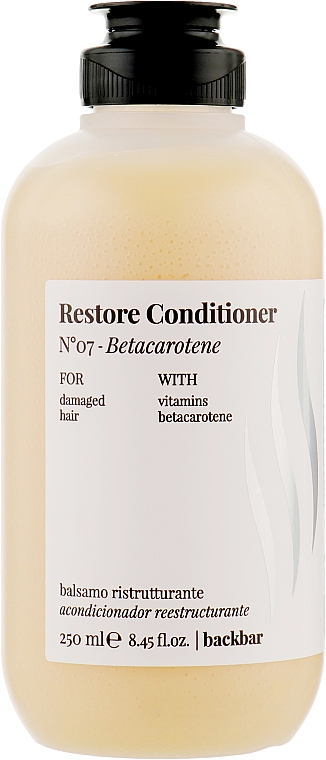 Odżywka do włosów - Farmavita Back Bar No7 Restore Conditioner Betacarotene — Zdjęcie N1