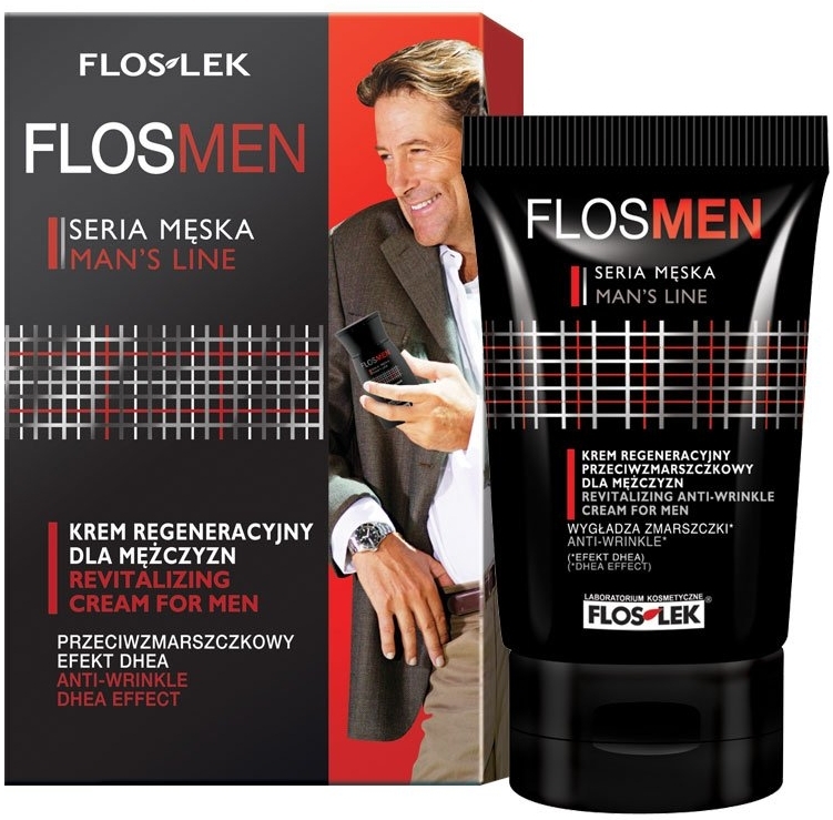 Przeciwzmarszczkowy krem regeneracyjny dla mężczyzn - Floslek Flosmen Manʼs Line