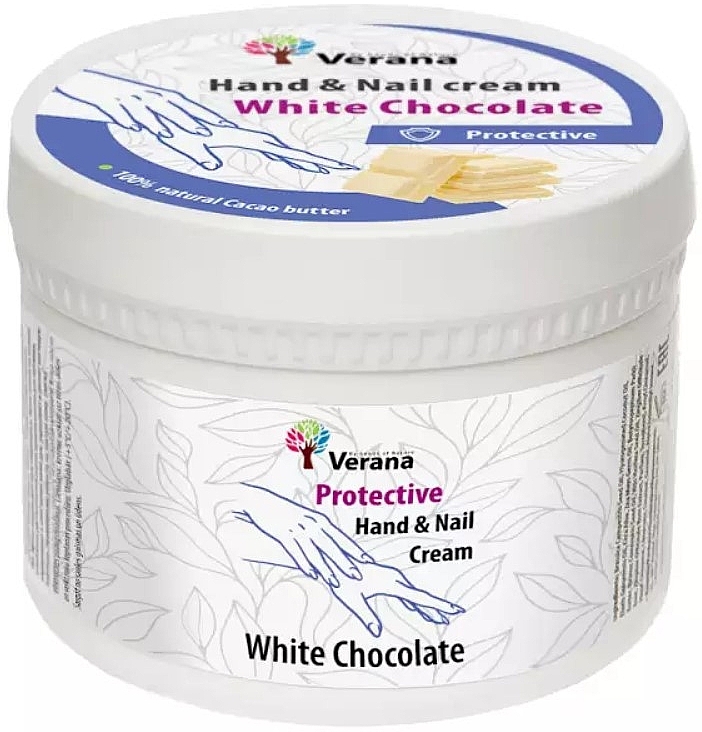 PRZECENA! Krem ochronny do stóp i paznokci Biała czekolada - Verana Protective Hand & Nail Cream White Chocolate * — Zdjęcie N1