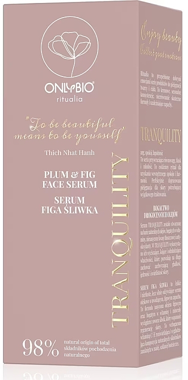 Serum do twarzy Figa śliwka - Only Bio Ritualia Tranquility Fig & Plum Face Serum — Zdjęcie N2