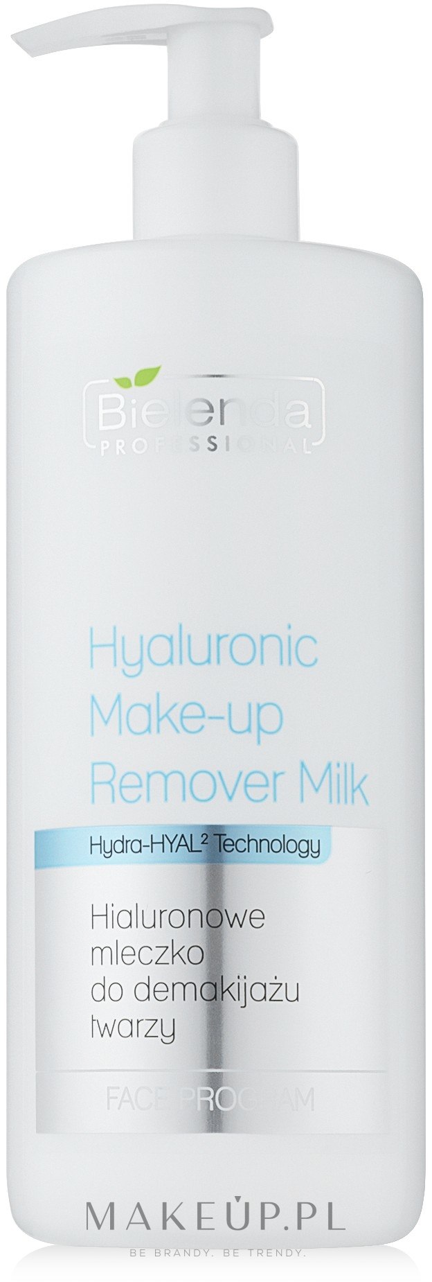 Hialuronowe mleczko do demakijażu twarzy - Bielenda Professional Hydra-Hyal Injection Hyaluronic Make Up Remover — Zdjęcie 500 ml