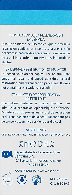 Stymulator regeneracji skóry - Asacpharma CPI MbM Epidermal Regeneration Stimulator — Zdjęcie N3