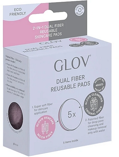 Puszki do demakijażu wielokrotnego użytku, różowe - Glov 2-in-1 Dual Fiber Reusable Skincare Pads — Zdjęcie N2