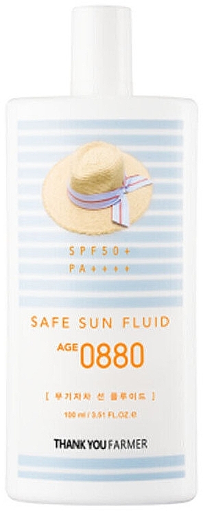 Fluid z filtrem przeciwsłonecznym - Thank You Farmer Safe Sun Fluid Age 0880 SPF50+ PA++++ — Zdjęcie N1