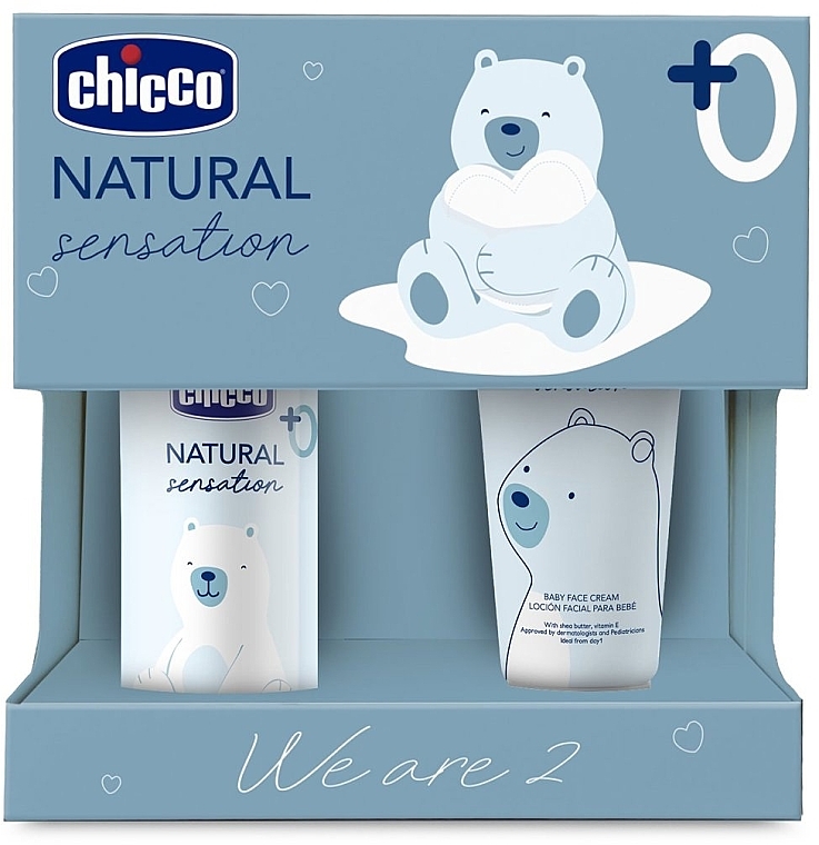 Zestaw dla dzieci od 1. dnia życia - Chicco Natural Sensation We Are 2 (f/cr 50 ml + b/oil 100 ml) — Zdjęcie N1