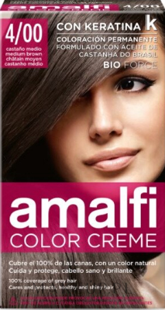 PRZECENA! Kremowa farba do włosów - Amalfi Color Creme Hair Dye * — Zdjęcie 4/00 - Medium Brown