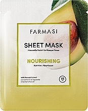 PREZENT! Odżywcza maseczka do twarzy w płachcie Awokado - Farmasi Nourishing Avocado Sheet Mask — Zdjęcie N1