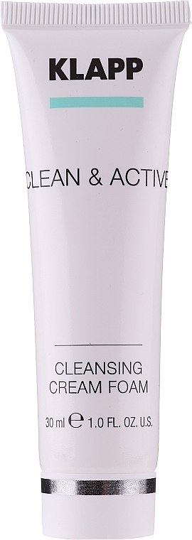 Oczyszczająca kremowa pianka do twarzy - Klapp Clean & Active Cleansing Cream Foam — Zdjęcie N1