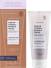 Peeling cukrowy do skóry głowy i ciała Lawenda - Voesh Sugar Scrub+Bubble Wash Lavender Land — Zdjęcie N2