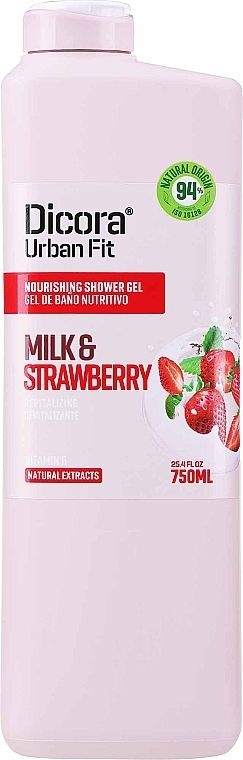 Odżywczy żel pod prysznic z mlekiem i truskawkami - Dicora Urban Fit Milk & Strawberry Nourishing Shower Gel — Zdjęcie N1