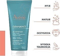 Oczyszczający żel do cery tłustej i trądzikowej - Avene Cleanance Cleansing Gel (tubka) — Zdjęcie N4