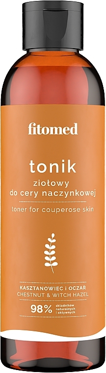 Tonik ziołowy do cery naczynkowej Kasztanowiec i oczar - Fitomed Toner For Couperose Skin — Zdjęcie N1