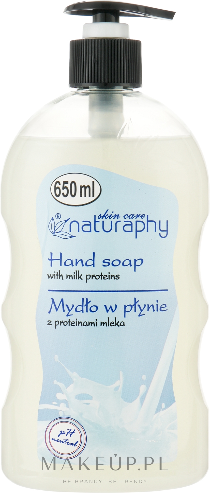 Mydło w płynie z proteinami mleka - Naturaphy Hand Soap — Zdjęcie 650 ml