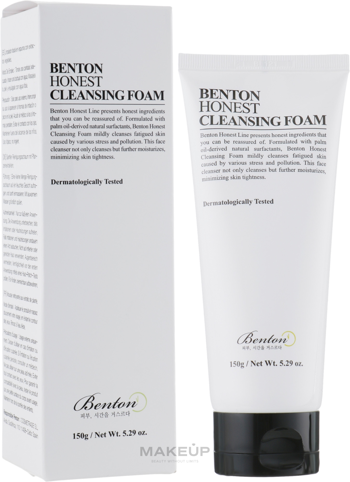Łagodna pianka oczyszczająca do twarzy - Benton Honest Cleansing Foam — Zdjęcie 150 g