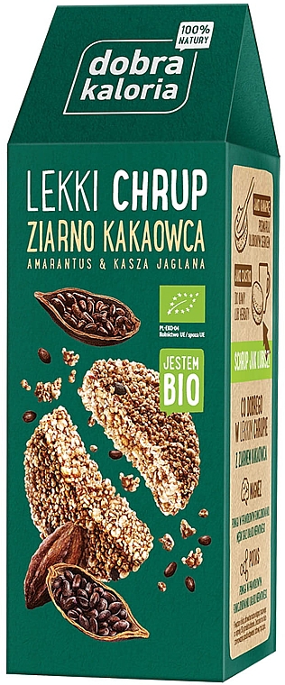 BIO lekki chrup Ziarna kakaowca - Dobra Kaloria Light Crunch Cocoa Beans — Zdjęcie N1