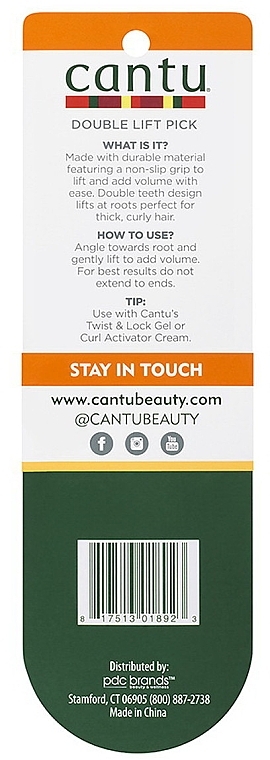 Grzebień z dwoma rzędami zębów - Cantu Extra Lift Double Row Pick — Zdjęcie N3