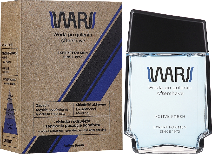 Woda po goleniu - Wars Active Fresh Expert For Men Aftershave Water — Zdjęcie N1