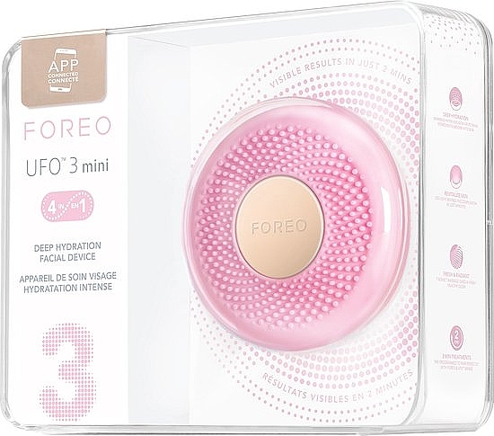 Mini-urządzenie do odmładzania i głębokiego nawilżania skóry - Foreo UFO 3 Mini Deep Hydration Face Device Pearl Pink — Zdjęcie N2