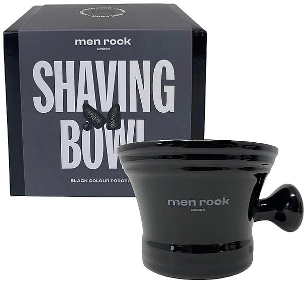 Porcelanowa miska do golenia, czarna - Men Rock Porcelain Shaving Bowl Black  — Zdjęcie N2