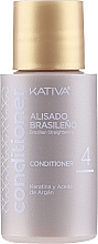 Zestaw do keratynowego prostowania włosów - Kativa Alisado Brasileno Con Glyoxylic & Keratina Vegetal Kit (shm 15 ml + mask 150 ml + shm 30 ml + cond 30 ml) — Zdjęcie N5