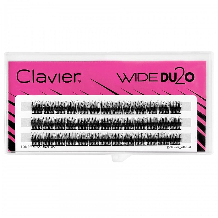 Sztuczne rzęsy, C, 10 mm - Clavier Wide DU2O Eyelashes — Zdjęcie N1