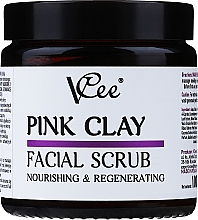Kup PRZECENA! Peeling do twarzy z różową glinką - VCee Pink Clay Facial Scrub Nourishing&Regenerating *