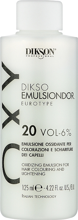 Utleniacz do włosów - Dikson Oxy Oxidizing Emulsion For Hair Colouring And Lightening 20 Vol-6% — Zdjęcie N1