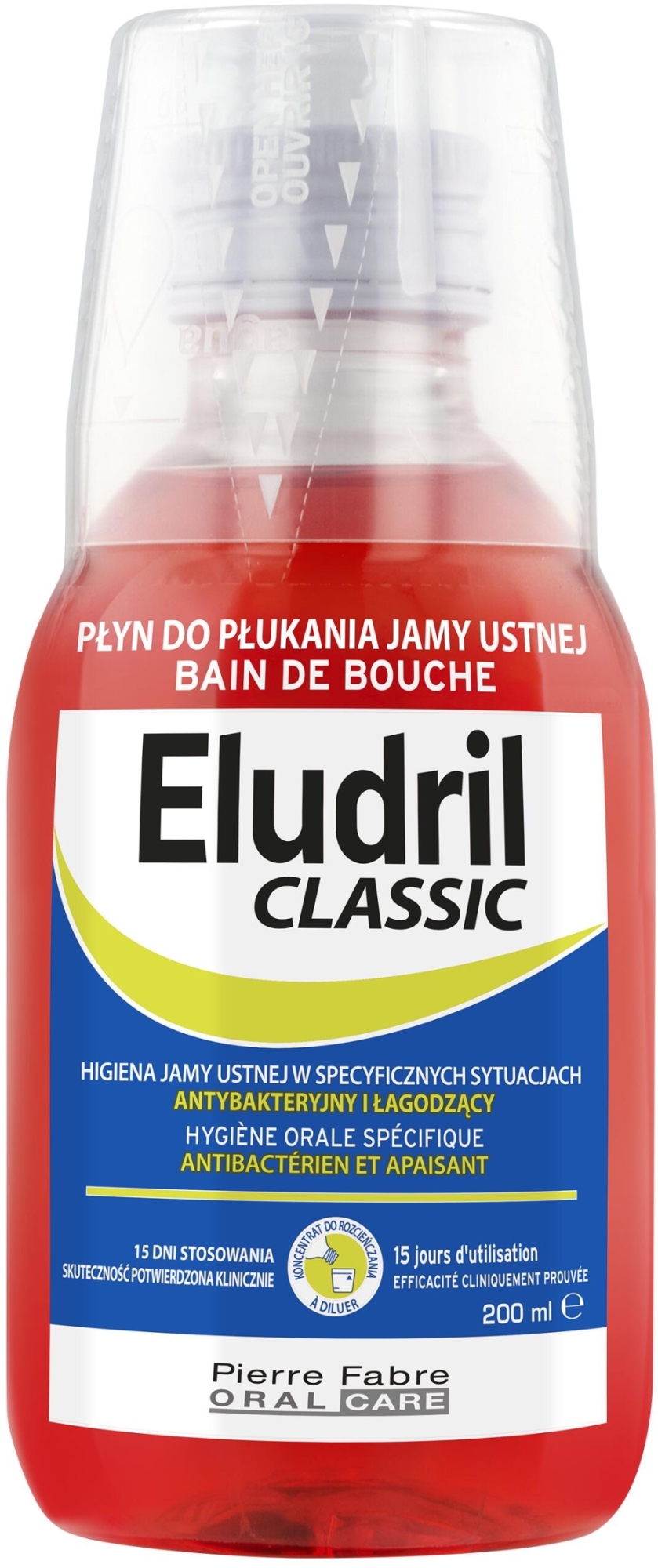 Antybakteryjny i łagodzący płyn do płukania jamy ustnej - Pierre Fabre Oral Care Eludril Classic Mouthwash — Zdjęcie 200 ml