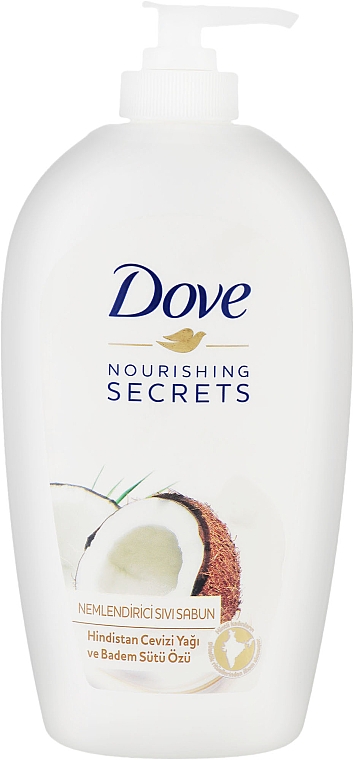 Mydło w płynie do rąk z olejem kokosowym i mleczkiem migdałowym - Dove Nourishing Secrets Restoring Ritual Hand Wash — Zdjęcie N3