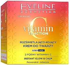 Rozświetlająco-kojący krem ​​do twarzy - Eveline Cosmetics Vitamin C 3x Action  — Zdjęcie N2