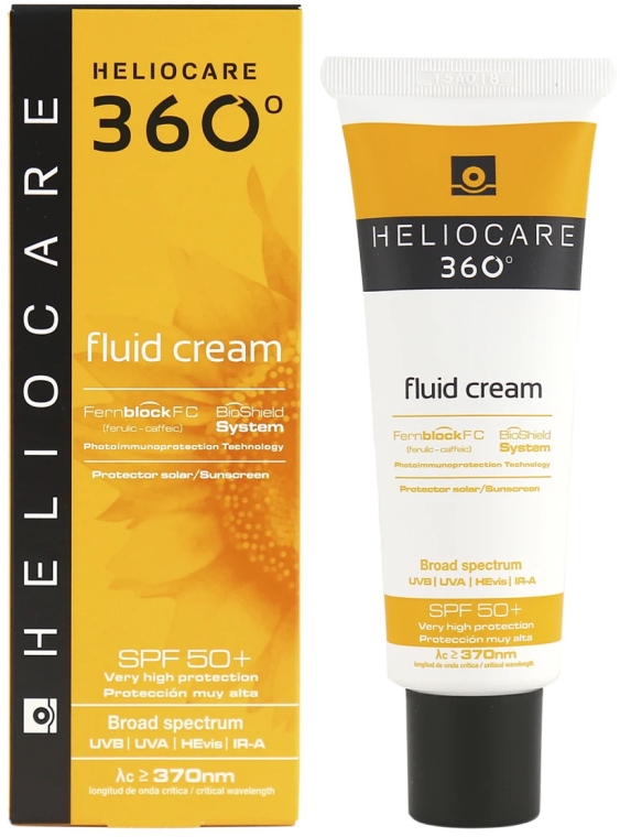 Krem-balsam do wszystkich rodzajów skóry - Cantabria Labs Heliocare 360º Fluid Cream SPF 50+ Sunscreen