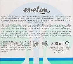 Wzmacniająco-odżywcza maska z ekstraktem z cukinii do włosów osłabionych - Parisienne Italia Evelon Cream Treatment Black Professional — Zdjęcie N3