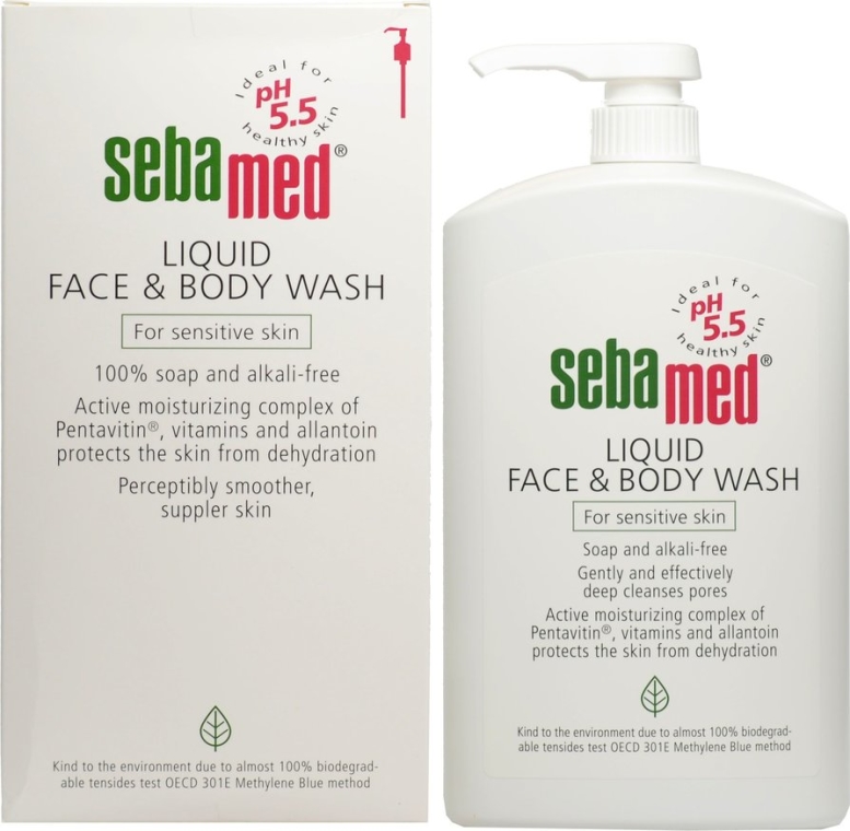 Oczyszczający żel do twarzy i ciała - Sebamed Liquid Face and Body Wash — Zdjęcie N4