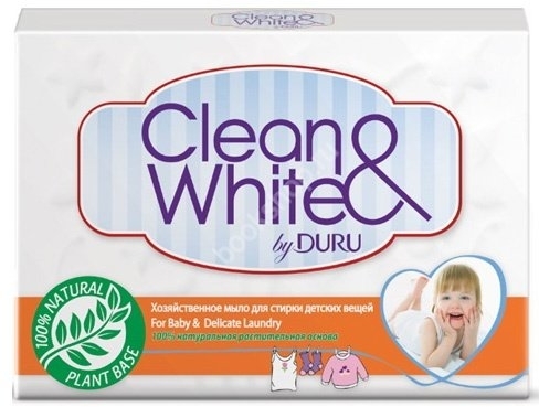Szare mydło do prania dziecięcych rzeczy w ekonomicznym opakowaniu - Clean&White By Duru