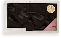 Satynowa gumka do włosów - Revolution Haircare Satin Hair Wrap Black — Zdjęcie N2