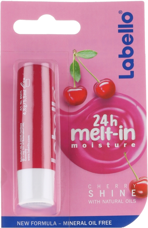 Wiśniowy koloryzujący balsam do ust - Labello Lip Care Cherry Shine Lip Balm