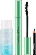 Kup Zestaw - Clarins VP Supra Lift & Curl Mascara (mascara/8ml + makeup/remover/30ml + eye/pencil/0,39g)