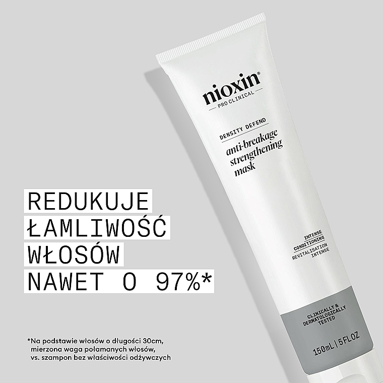 Wzmacniająca maska ​​przeciw łamliwości włosów - Nioxin Pro Clinical Density Defend Anti-Breakage Strengthening Mask — Zdjęcie N5