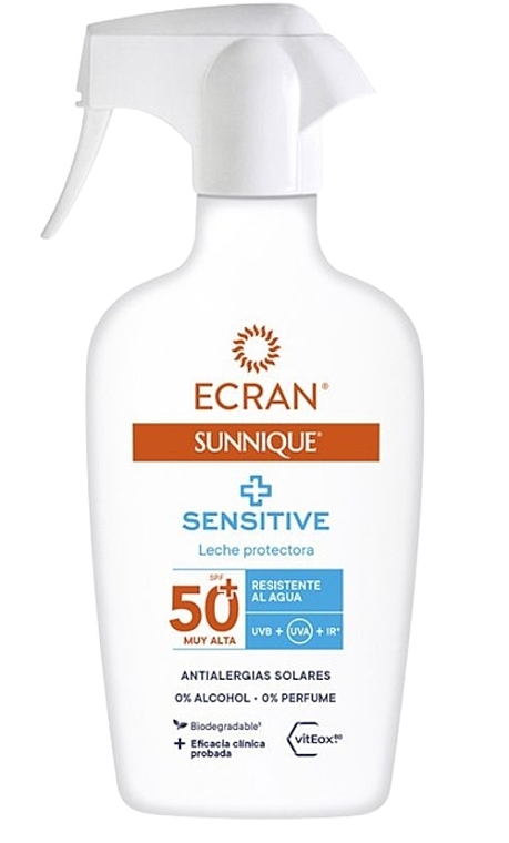 Krem przeciwsłoneczny w sprayu do skóry wrażliwej - Ecran Sunnique Sensitive Spray SPF 50+ — Zdjęcie N1