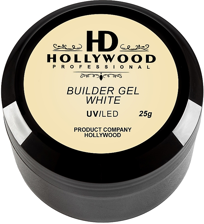 Żel budujący - HD Hollywood White Builder Gel — Zdjęcie N1