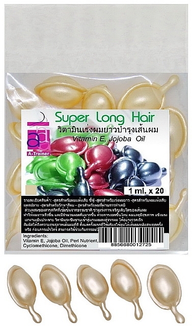 Regenerujące serum do włosów w kapsułkach, Zachowanie koloru - A-Trainer Super Long Hair