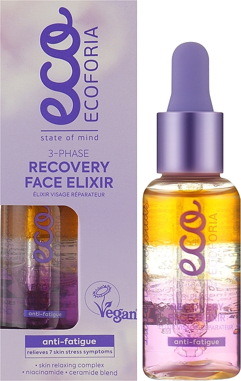 Eliksir do twarzy - Ecoforia Lavender Clouds 3-Phase Recovery Face Elixir — Zdjęcie N2