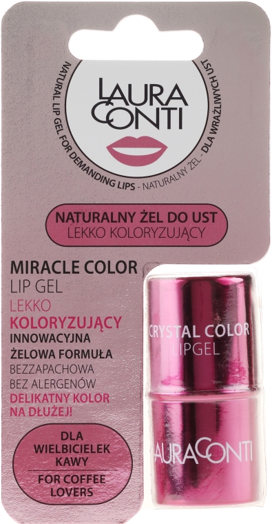 Lekko koloryzujący żel do ust - Laura Conti Miracle Color Lip Gel — Zdjęcie N1