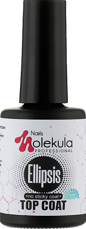 Nielepiący się top coat do paznokci - Nails Molekula Top Ellipsis No Sticky — Zdjęcie N1