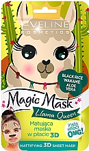 Kup Matująca maska w płacie 3D, Llama Queen - Eveline Cosmetics Magic Mask Llama Queen