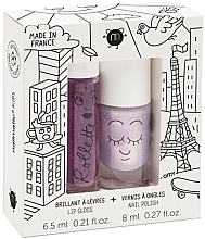 Kup Zestaw - Nailmatic Kids Set Lovely City (lip/gloss/6,5ml + nail/polish/8ml)