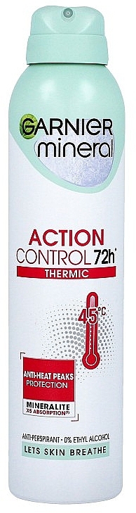 Dezodorant - Garnier Women Spray Action Control 72h Thermic — Zdjęcie N1