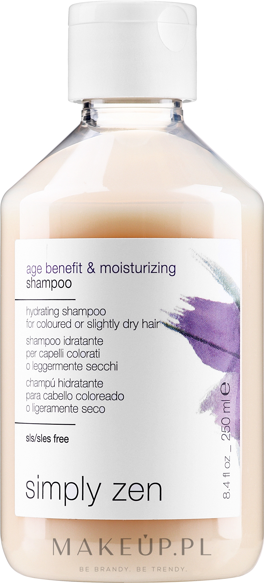 Nawilżający szampon do włosów farbowanych i suchych - Z. One Concept Simply Zen Age Benefit & Moisturizing Shampoo — Zdjęcie 250 ml
