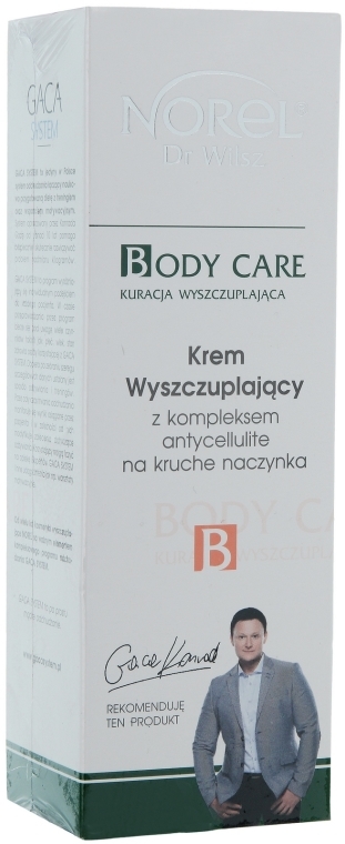 Liftingujący krem do ciała z antycellulitowym kompleksem wzmacniający ściany naczyń krwionośnych - Norel Body Care Slimming Cream with Anti-Cellulite Complex for “spider veins” — Zdjęcie N2